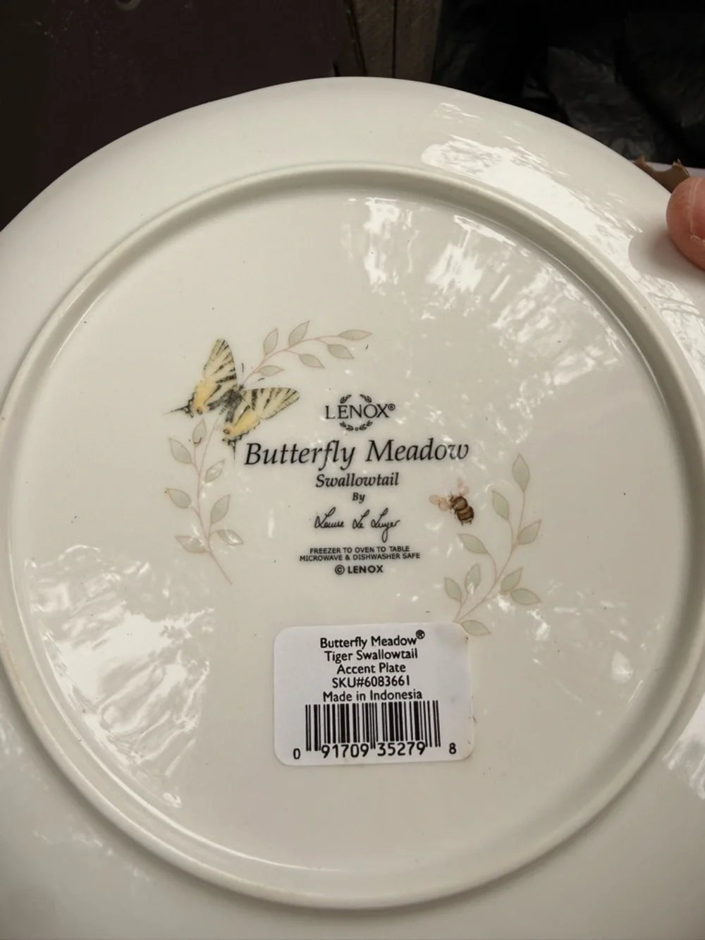 Lenox Butterfly Meadows 4-Piece Dinnerware Set with Floral and Butterfly Accents